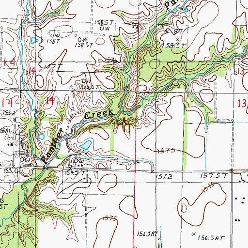 Topographic Map of Conly Cemetery, IL