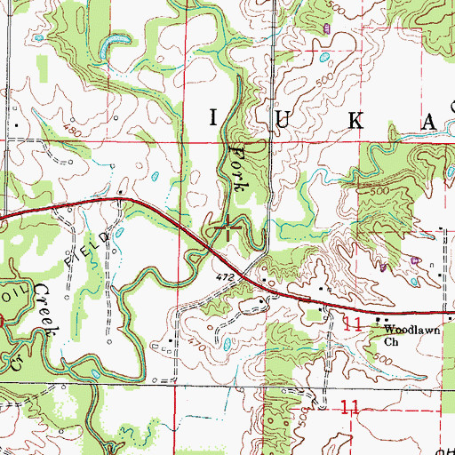 Topographic Map of Conners Branch, IL