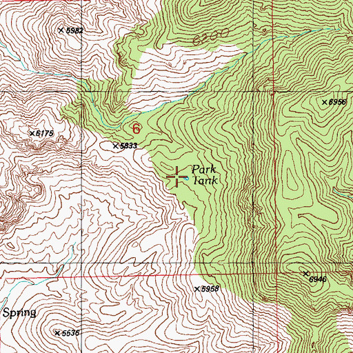 Topographic Map of Park Tank, AZ