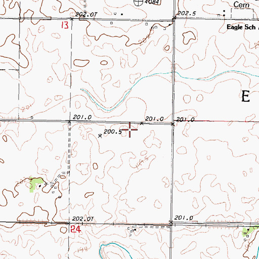 Topographic Map of Conness School (historical), IL