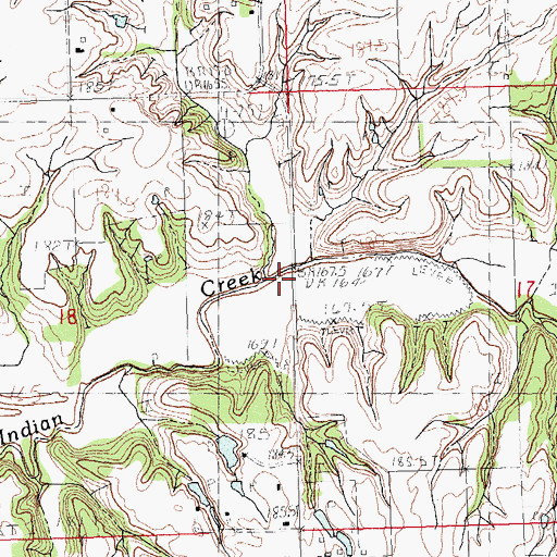 Topographic Map of Conover Branch, IL