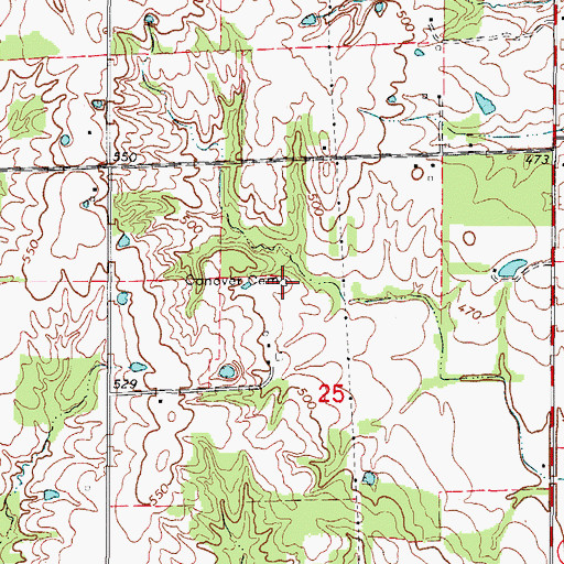 Topographic Map of Conover Cemetery, IL