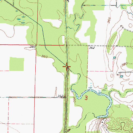 Topographic Map of Contrary Creek, IL