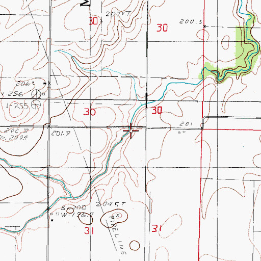 Topographic Map of Contrary School (historical), IL