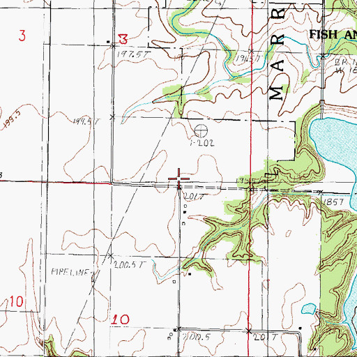 Topographic Map of Cook School (historical), IL