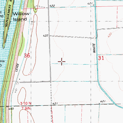 Topographic Map of Cooke Ranch, IL