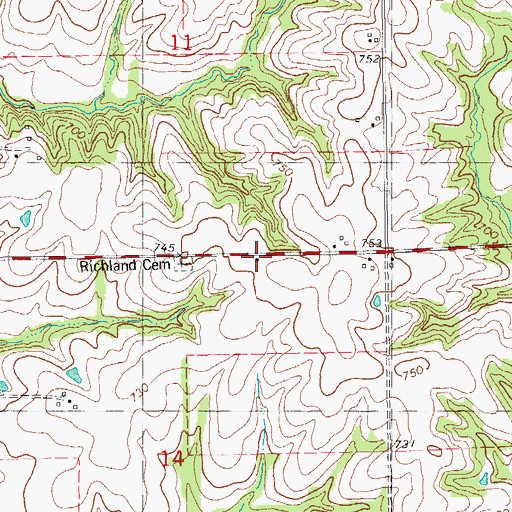 Topographic Map of Cooke School (historical), IL