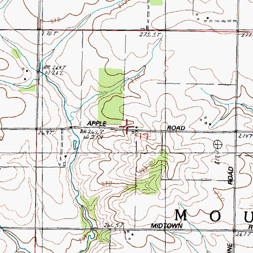 Topographic Map of Coon Creek School (historical), IL