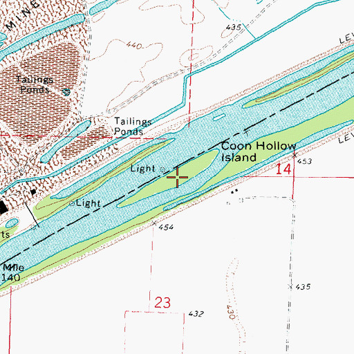 Topographic Map of Coon Hollow Island, IL