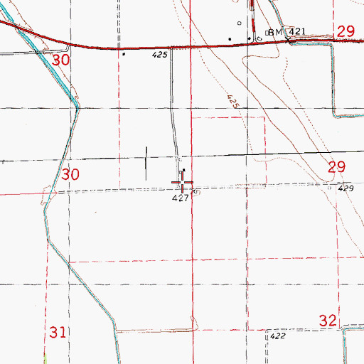 Topographic Map of Coon Island School (historical), IL