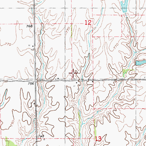 Topographic Map of Coonville School (historical), IL