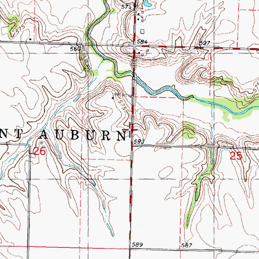 Topographic Map of Cooper School (historical), IL