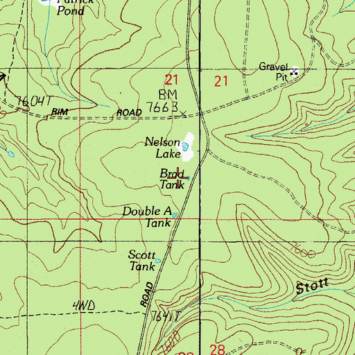 Topographic Map of Brad Tank, AZ