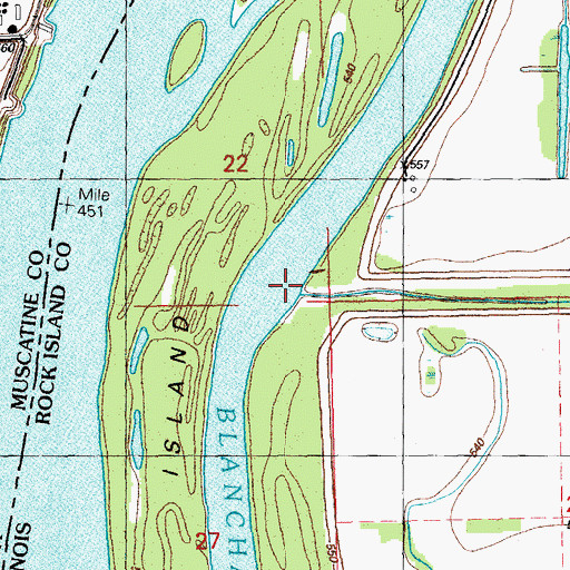 Topographic Map of Copperas Creek, IL