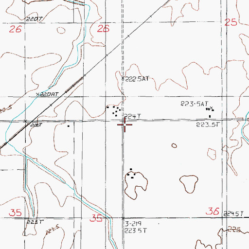 Topographic Map of Cording School (historical), IL