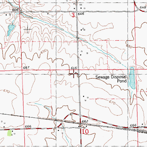 Topographic Map of Corey School (historical), IL