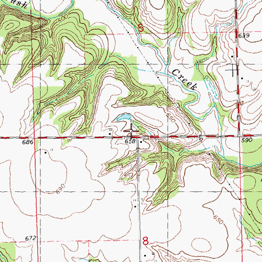 Topographic Map of Cornfield College School (historical), IL