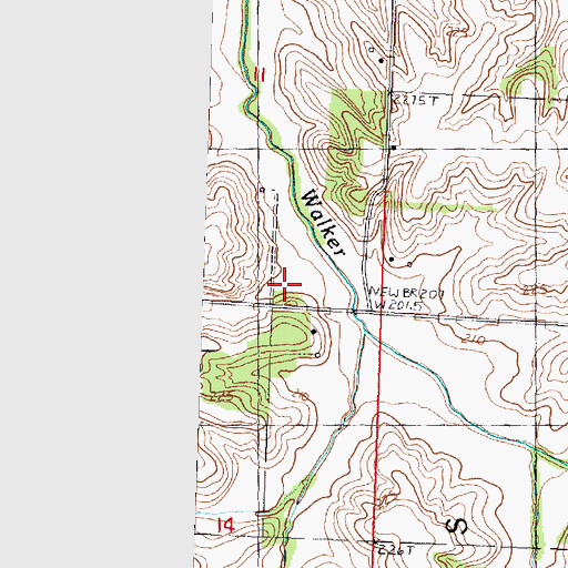 Topographic Map of Cosner School (historical), IL