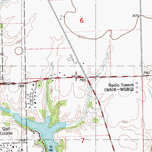 Topographic Map of Cottage Grove School (historical), IL