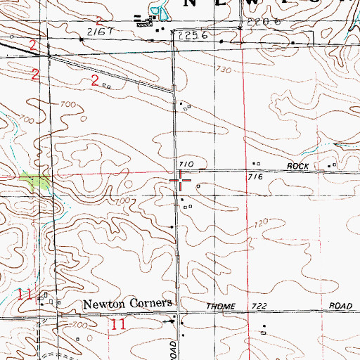 Topographic Map of Cottle School (historical), IL