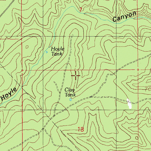 Topographic Map of Clay Tank, AZ