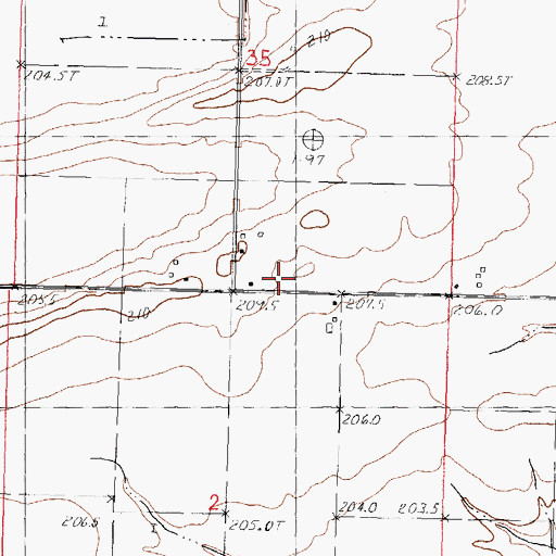 Topographic Map of Countyline School (historical), IL