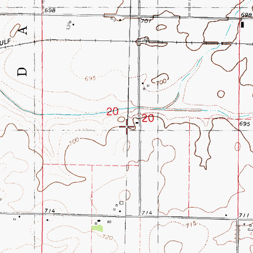 Topographic Map of Covell School (historical), IL