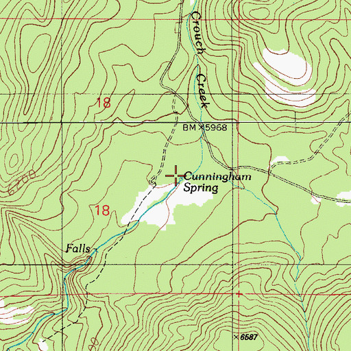 Topographic Map of Cunningham Spring, AZ