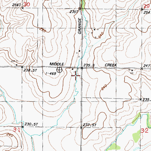 Topographic Map of Cowen School (historical), IL