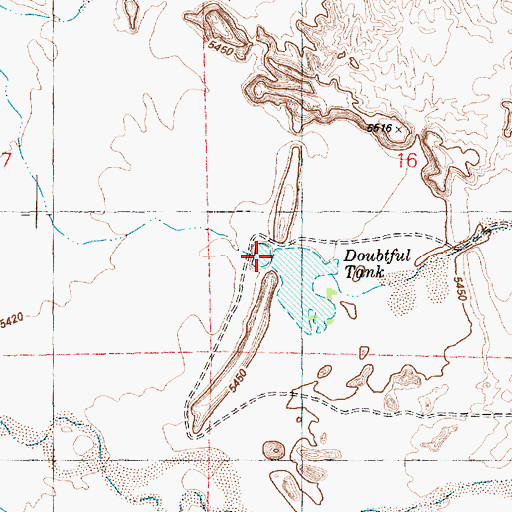 Topographic Map of Doubtful Tank, AZ