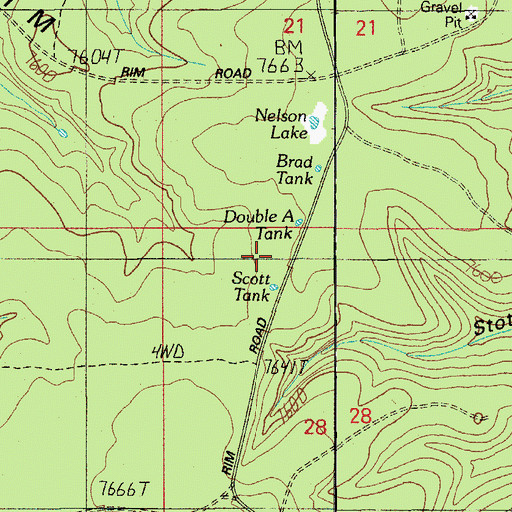 Topographic Map of Double A Tank, AZ