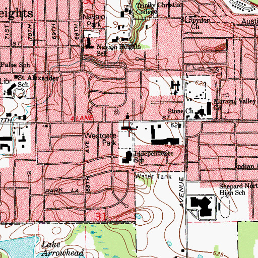 Topographic Map of Crab Orchard Junior High School, IL