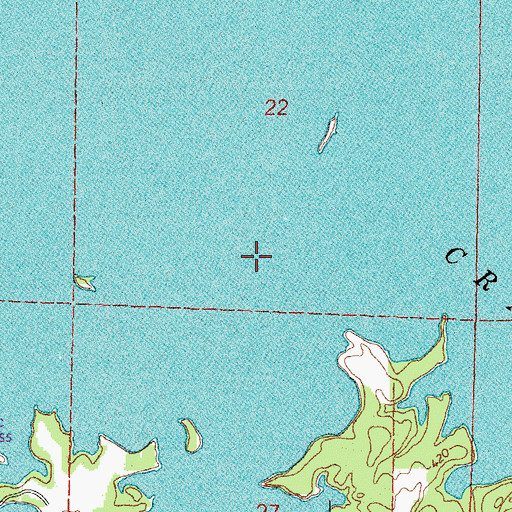 Topographic Map of Crab Orchard Lake, IL