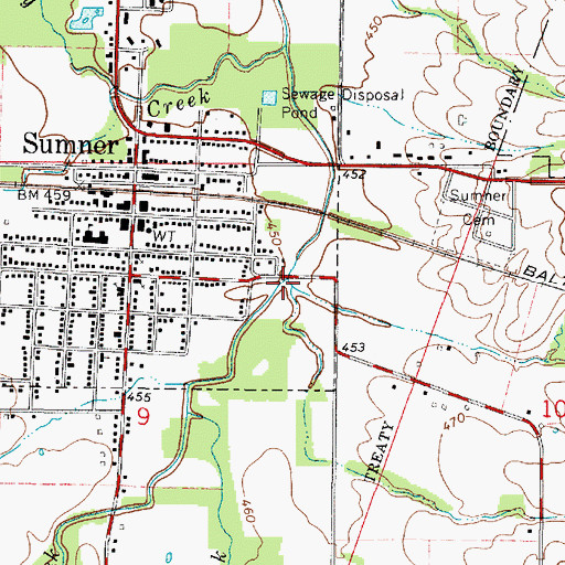 Topographic Map of Crabapple Creek, IL