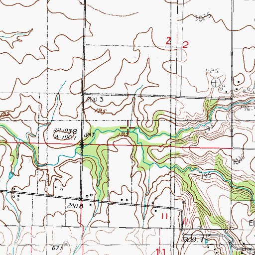 Topographic Map of Crabapple Creek, IL
