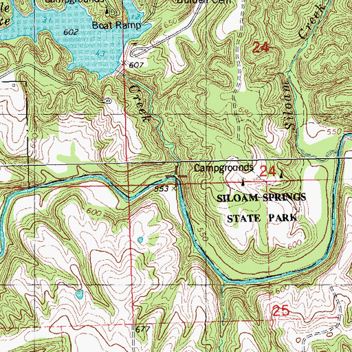 Topographic Map of Crabapple Creek, IL
