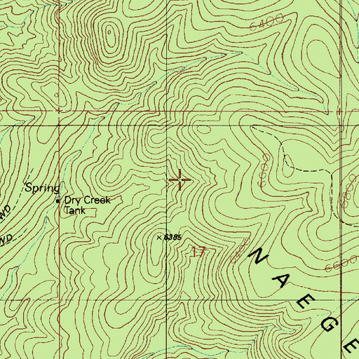 Topographic Map of Dry Creek Tank, AZ
