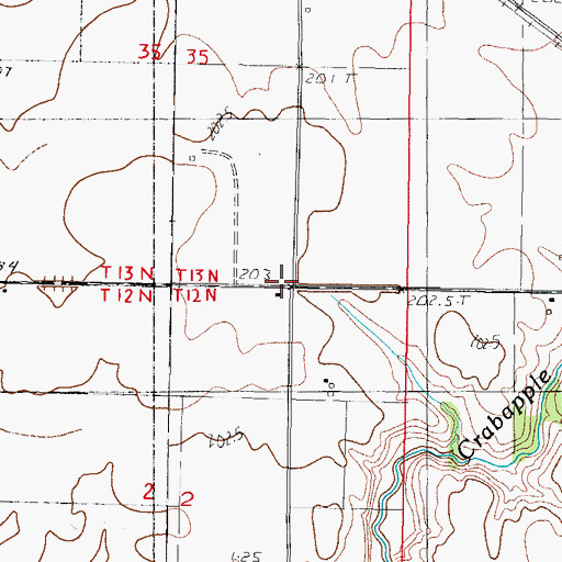 Topographic Map of Crabapple School (historical), IL