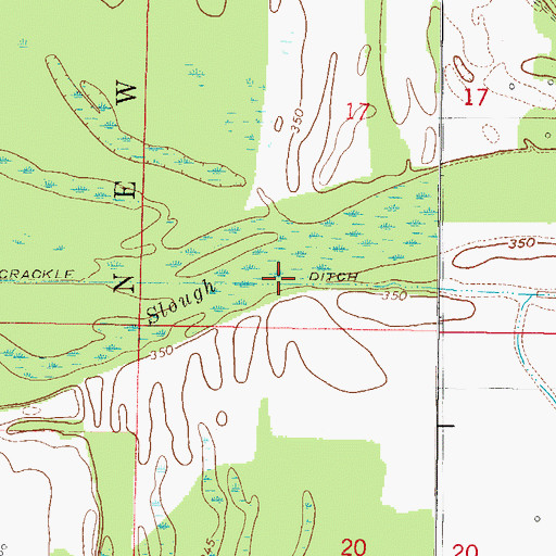 Topographic Map of Crackle Ditch, IL