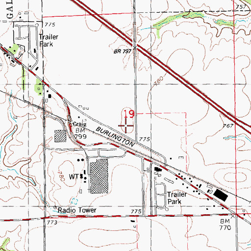 Topographic Map of Craig School (historical), IL