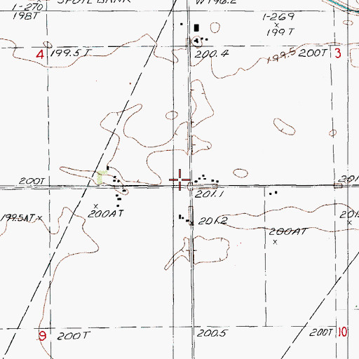 Topographic Map of Crandall School (historical), IL
