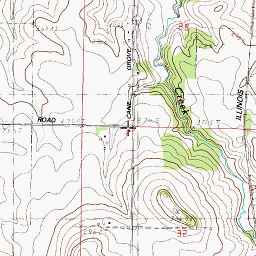 Topographic Map of Crane School (historical), IL