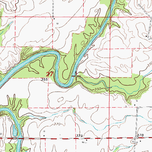 Topographic Map of Crawford Creek, IL
