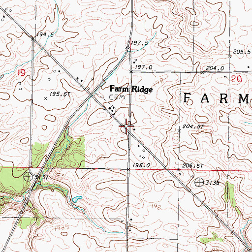 Topographic Map of Crawford School (historical), IL