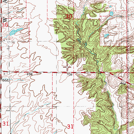 Topographic Map of Crescent School (historical), IL