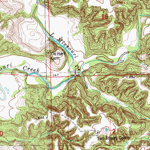 Topographic Map of Cronin Hollow, IL