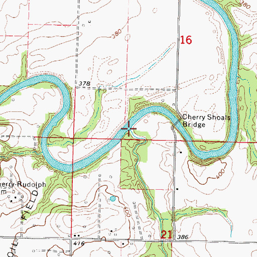 Topographic Map of Crooked Creek, IL