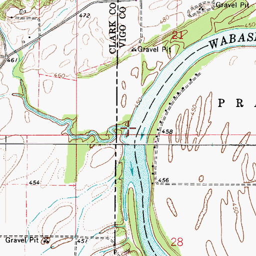 Topographic Map of Crooked Creek, IL