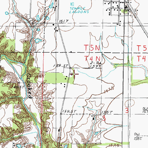 Topographic Map of Crooked Creek Church, IL