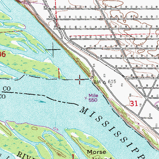 Topographic Map of Crooked Slough, IL